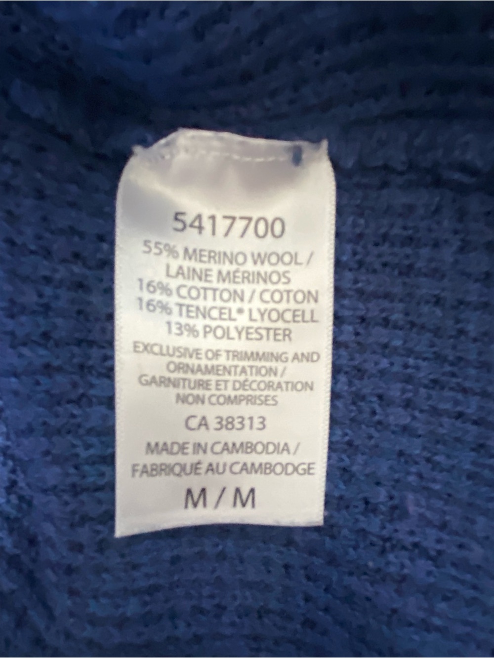 Kersh Sapphire Blue Crewneck Knit Sweater - Picture 6 of 6